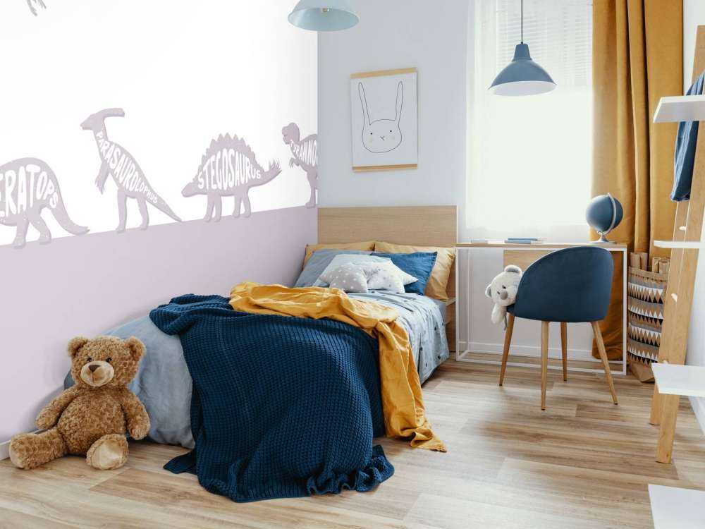 Dinosaures avec texte en rose