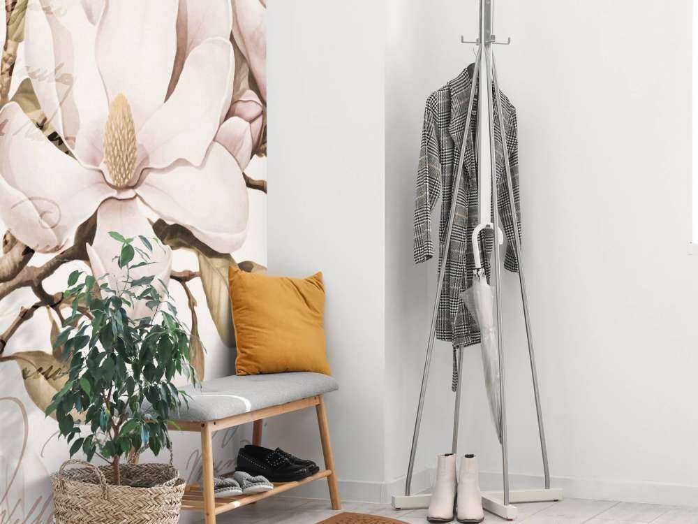 Romance printanière de magnolia, art floral nostalgique
