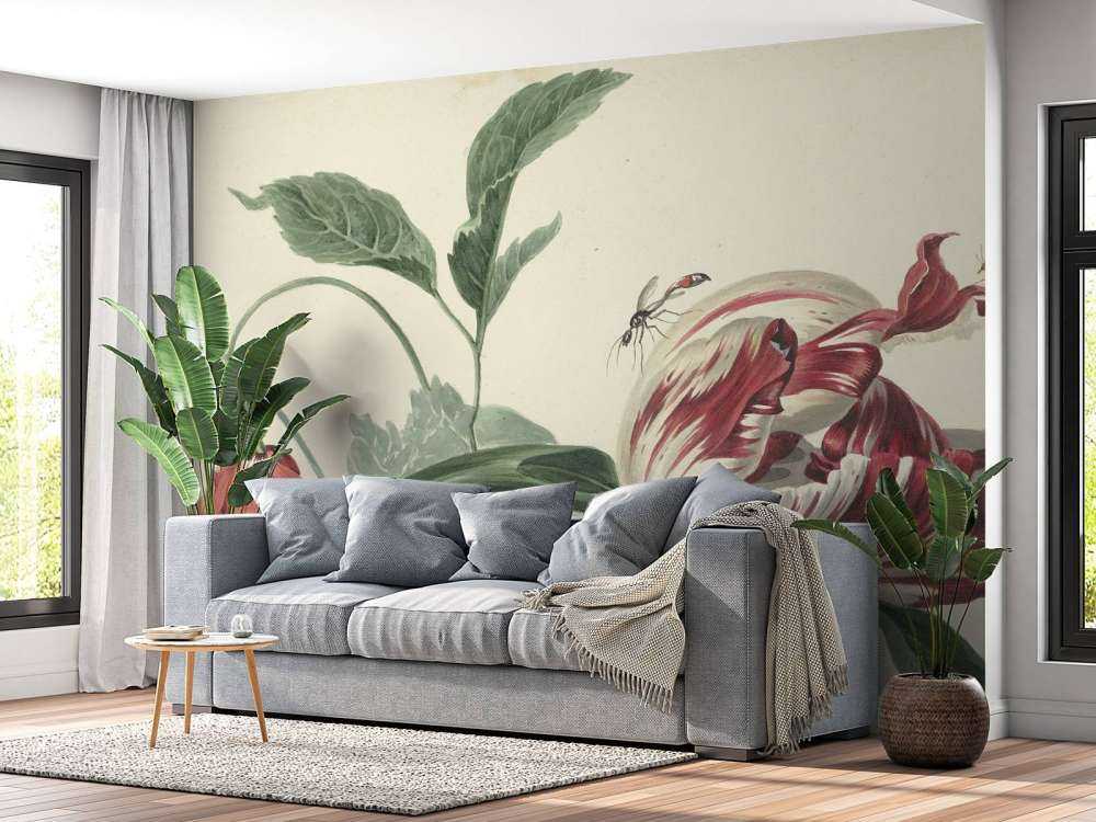 Une tulipe et un coquelicot, Willem van Leen