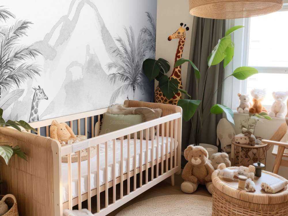 Animaux de la jungle en noir et blanc