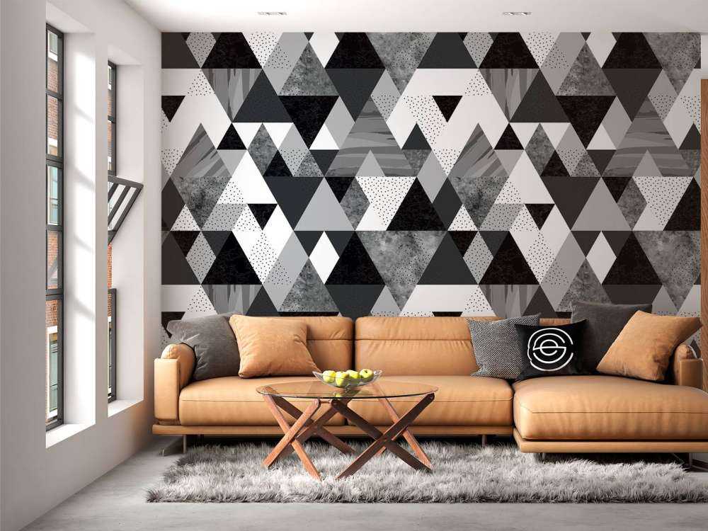 Motif de tuiles en noir et blanc