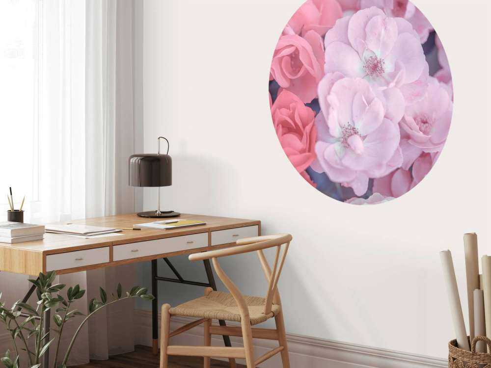 Fleurs roses bordeaux