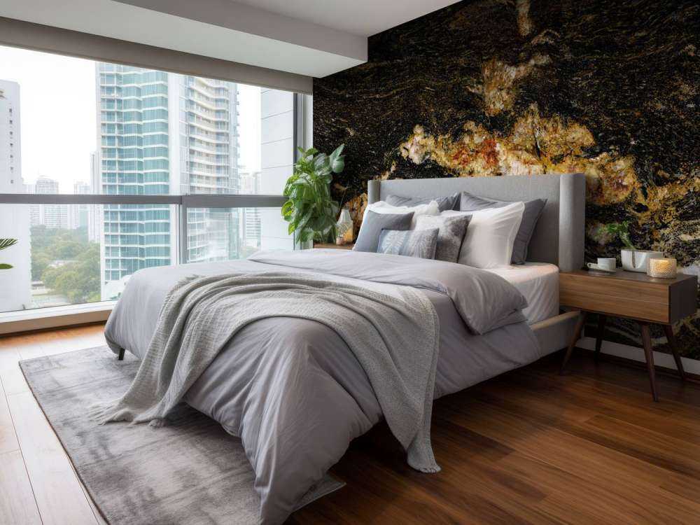 Marbre avec structure cristalline