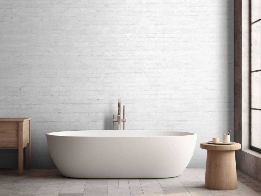 Vieux mur de briques blanches