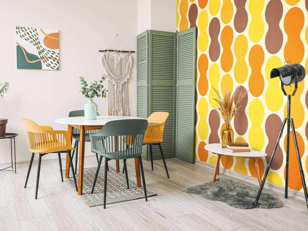 Motif de fleur rétro