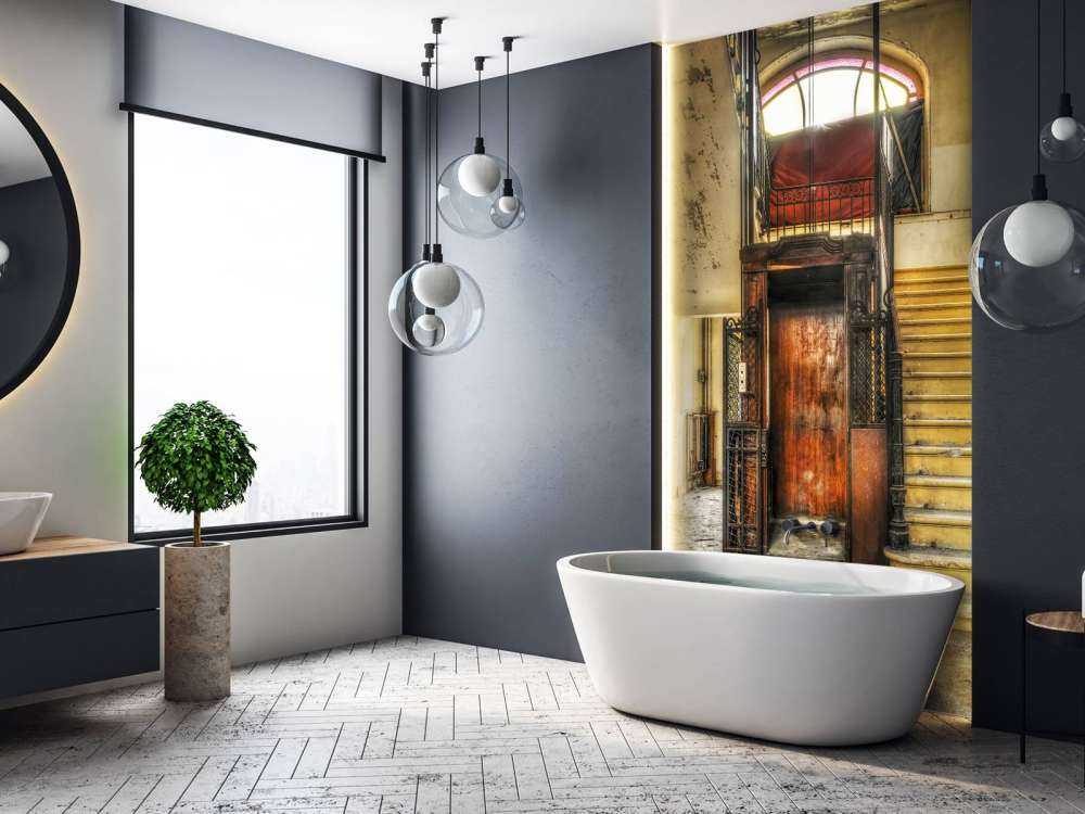 Hall d'hôtel abandonné