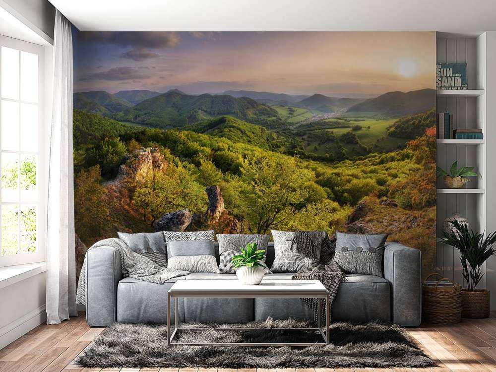 Paysage de montagne au printemps