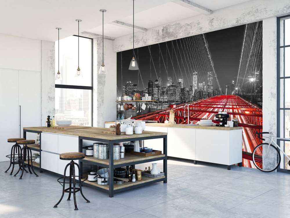 Pont de Brooklyn rouge