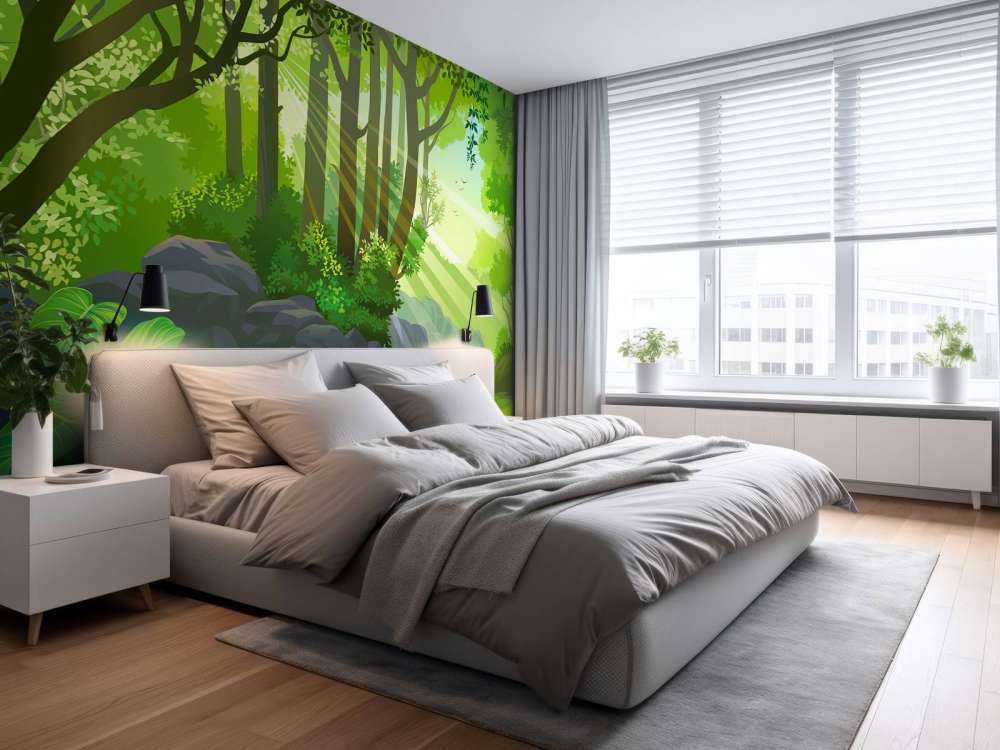 Rayons de soleil dans la jungle