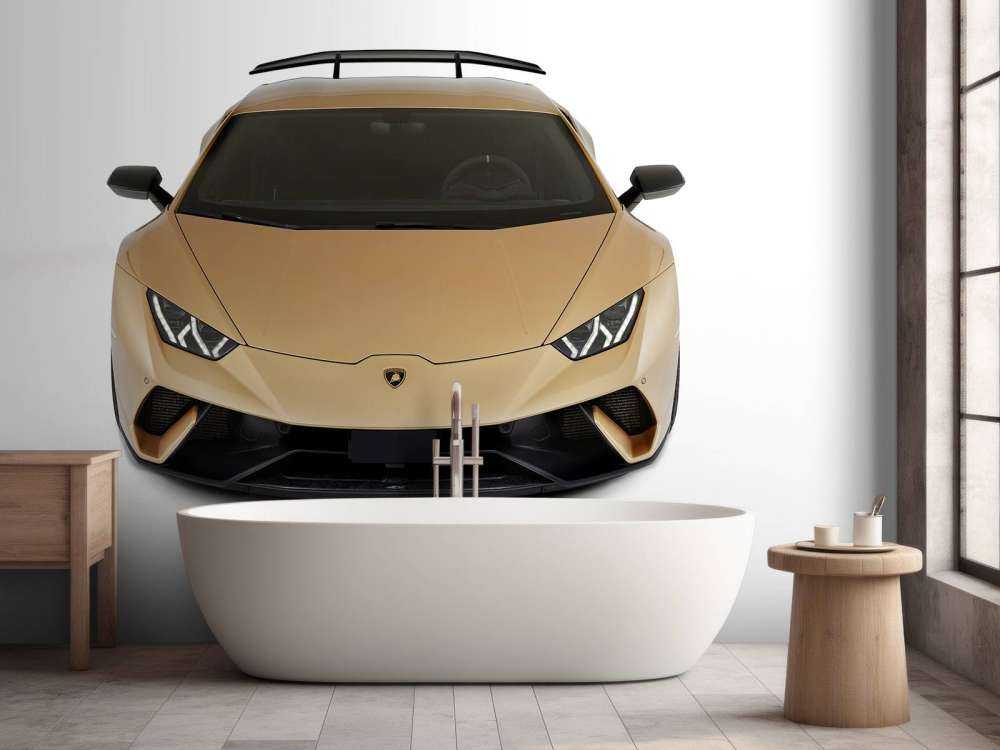 Lamborghini Huracán - Avant du dessus, blanc