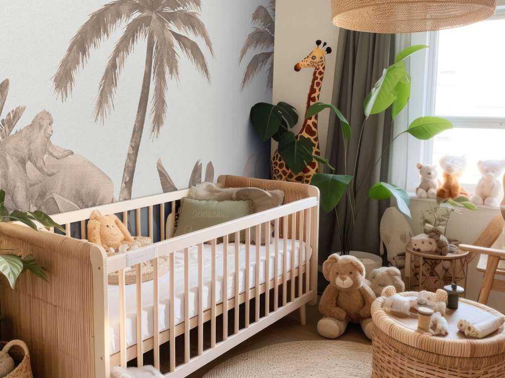 Singes et flamants roses