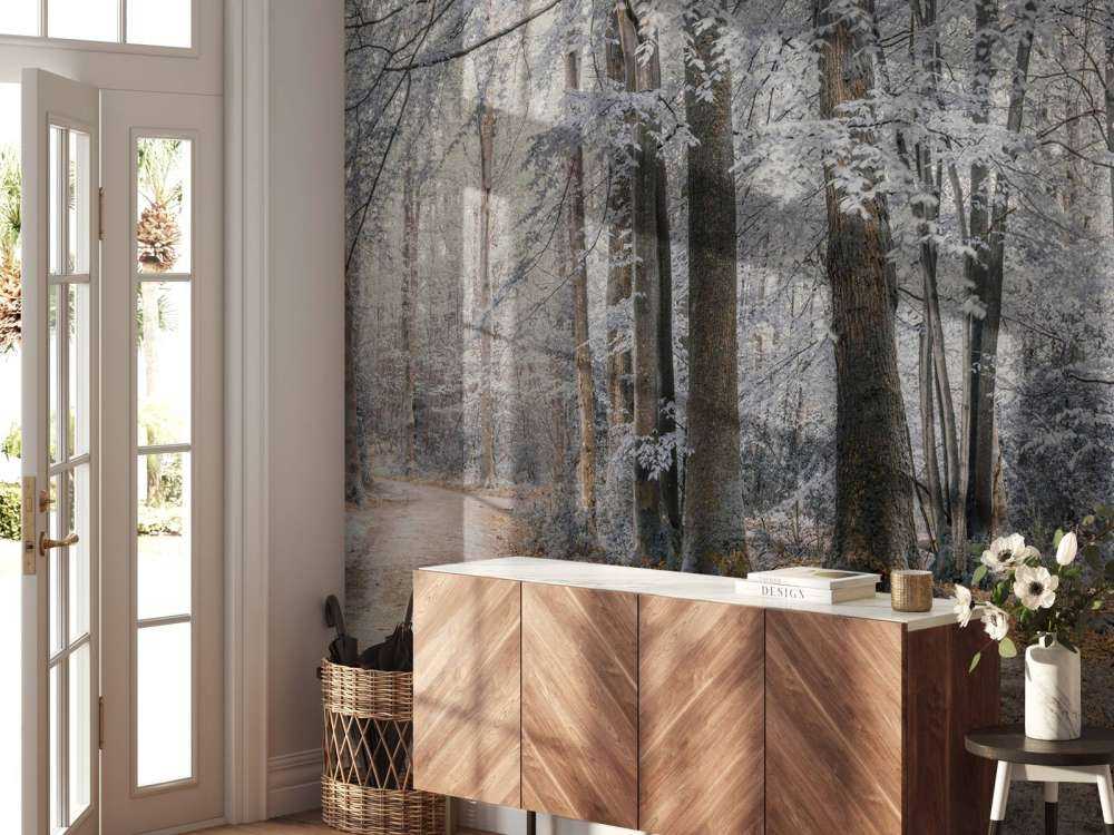 arbres avec des feuilles blanches