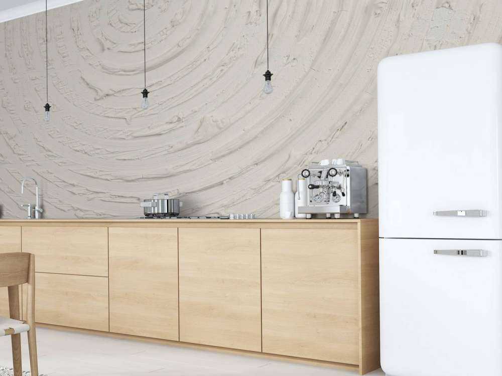 Formes et lignes courbes en blanc cassé