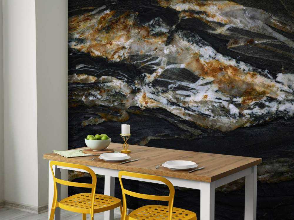 Marbre noir avec relief