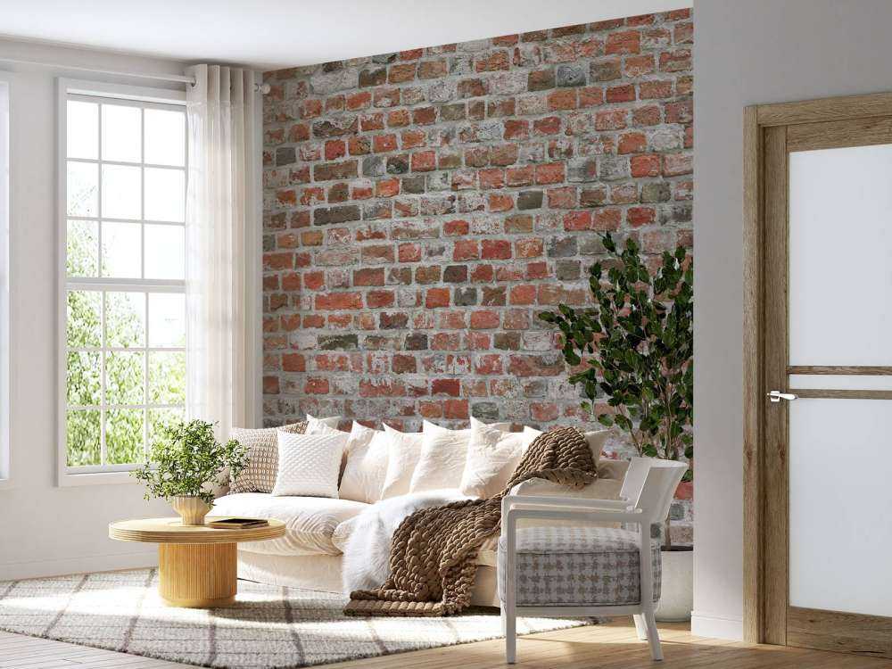 Mur de briques restauré