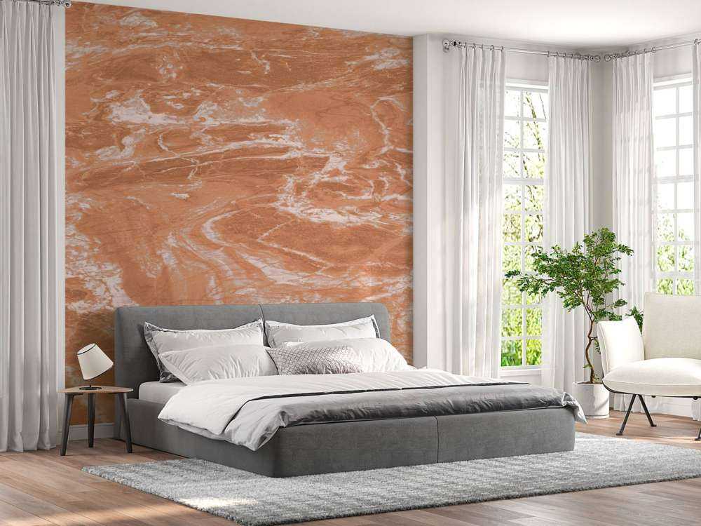 Marbre terracotta avec balayages