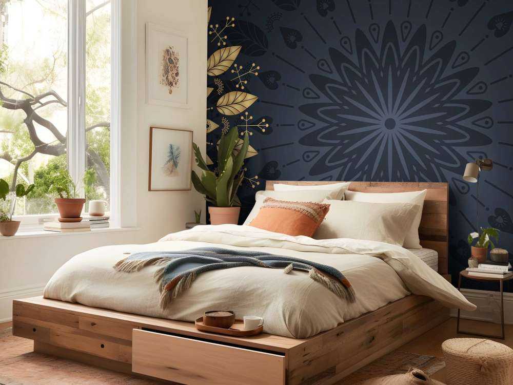 Feuilles dans les mandalas