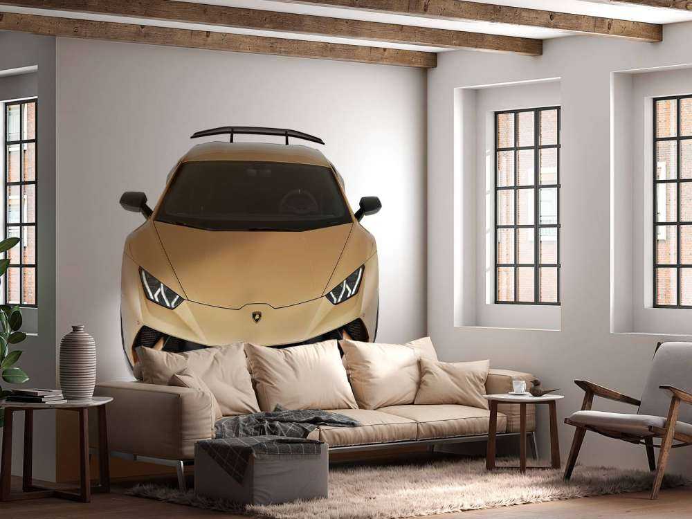 Lamborghini Huracán - Avant du dessus, blanc