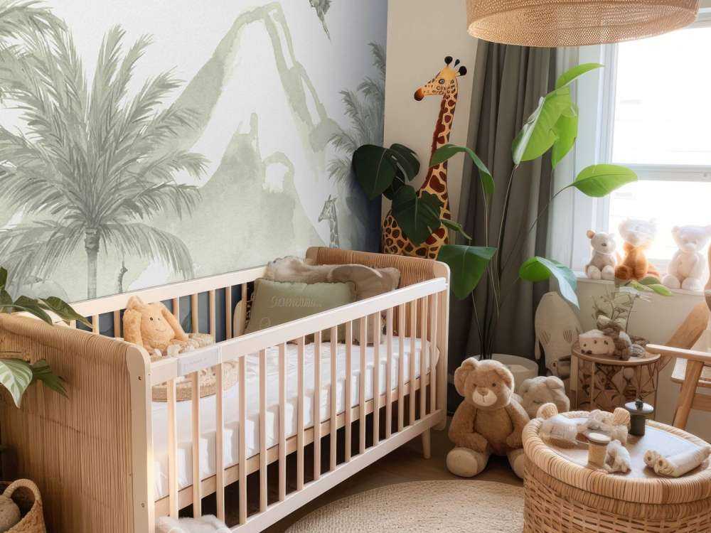 Animaux de la jungle en vert d'eau