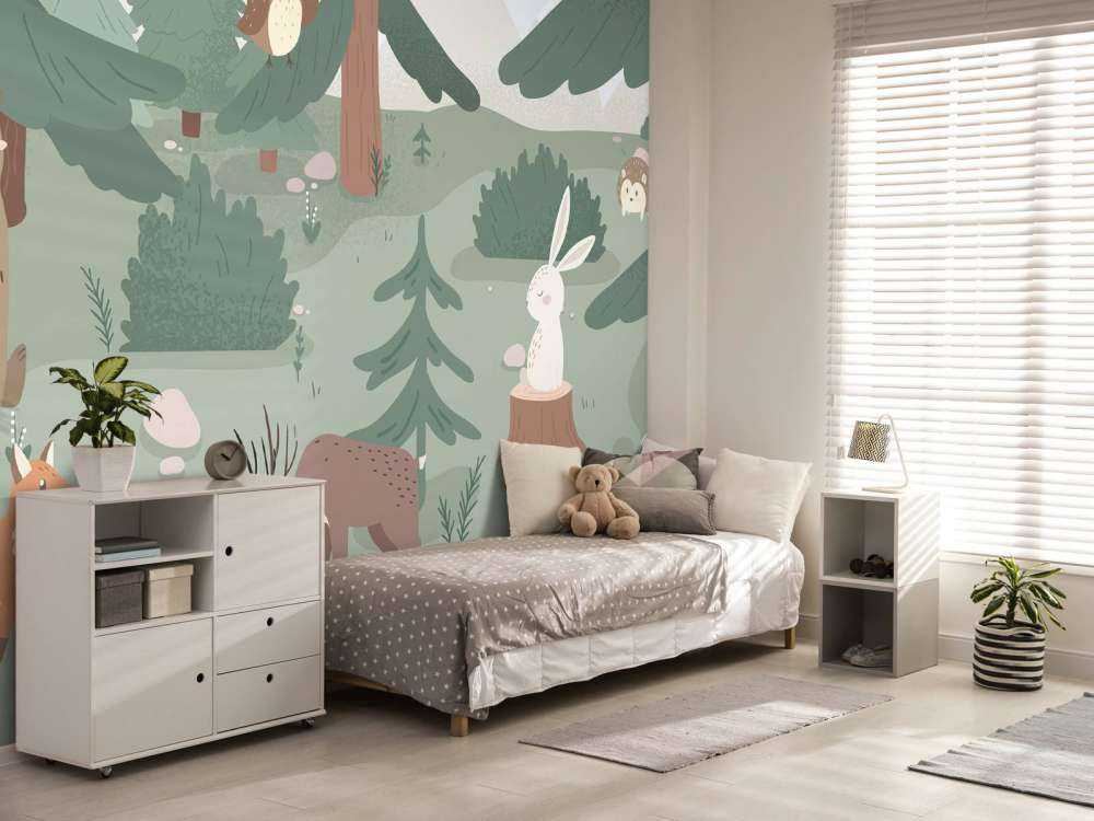 Forêt avec des animaux