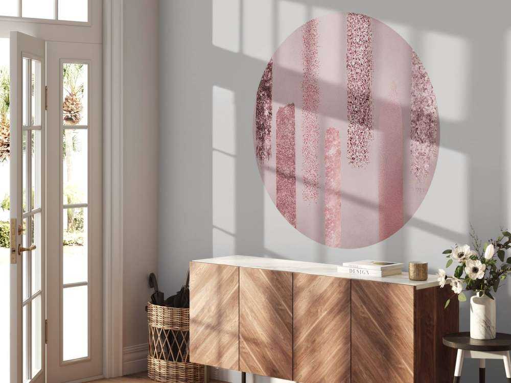 Rose gold glamour stripes