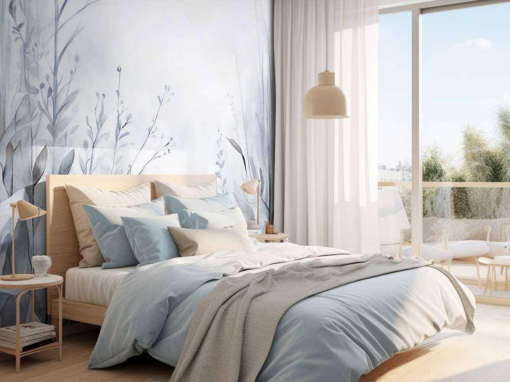 Jardin de paix - bleu frais