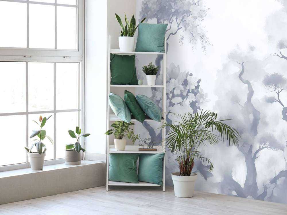 Arbres en fleurs marron