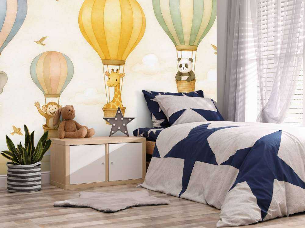 Voyage des animaux en montgolfière