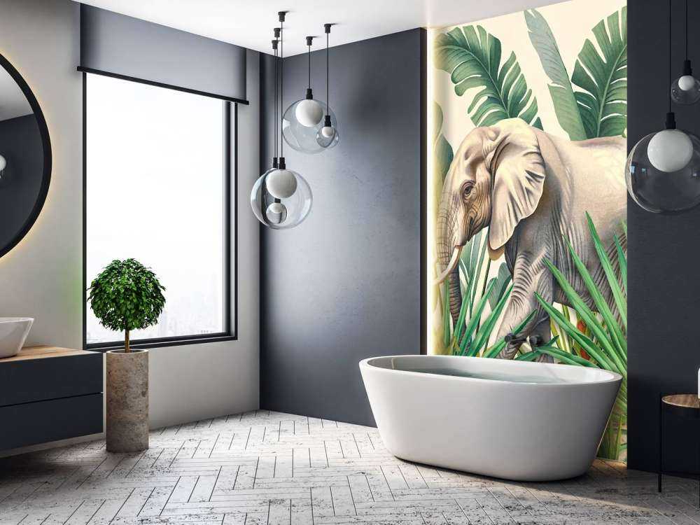 Aventure dans la jungle tropicale des éléphants
