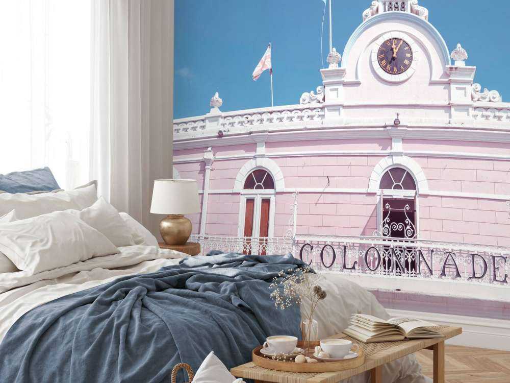 Bâtiment à colonnades à la Barbade.