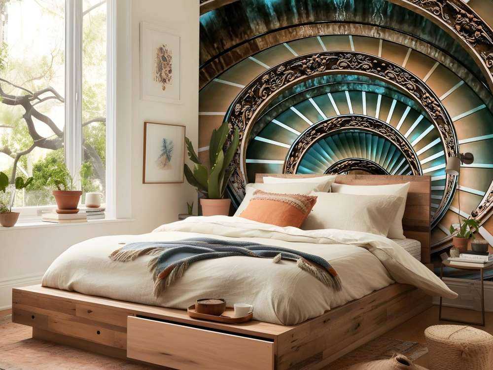 spirale dorée avec des détails baroques