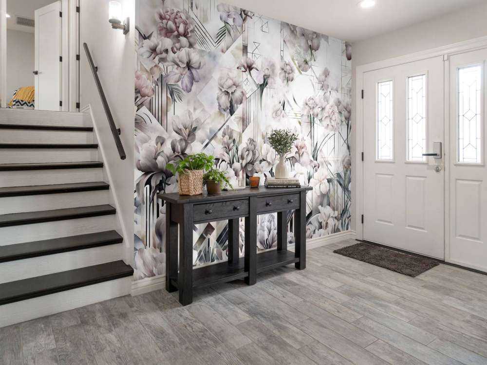 Immenses iris aquarelle jaunes