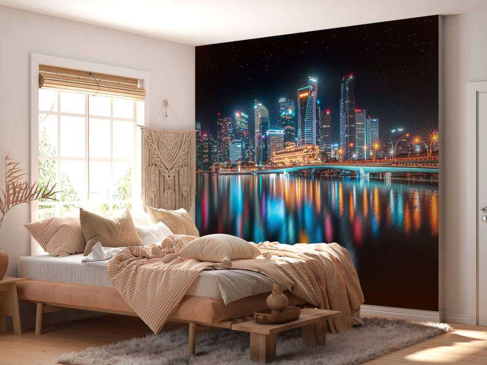 Réflexions de lumière sur la skyline moderne