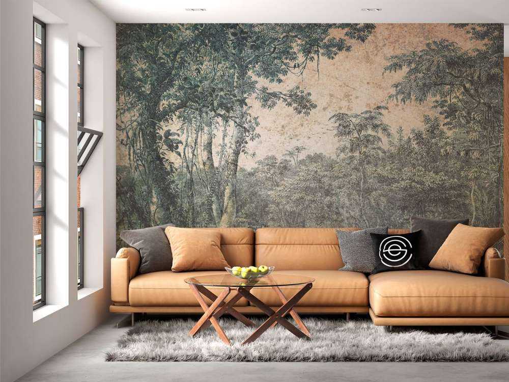 Panorama de forêt tropicale altérée