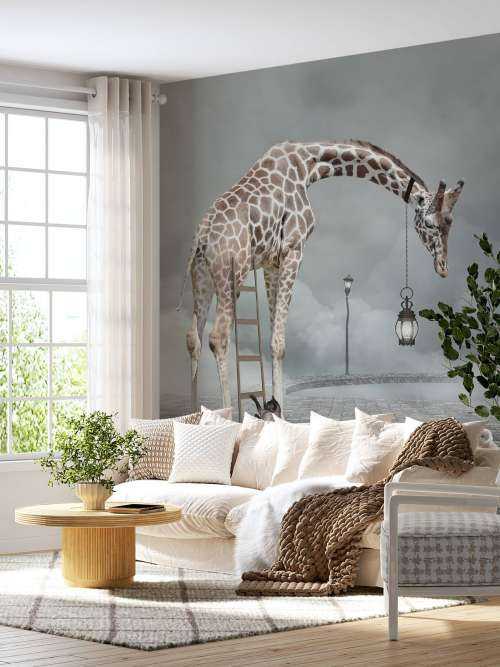 Paysage fantastique avec des animaux