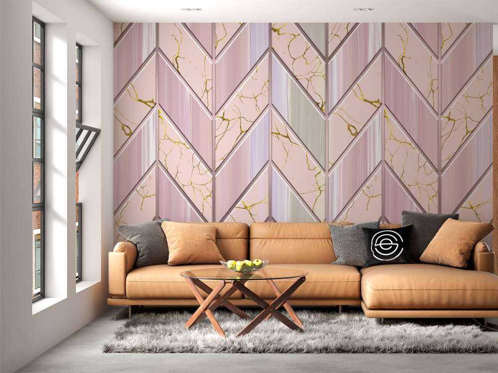 Motif de tuiles rose