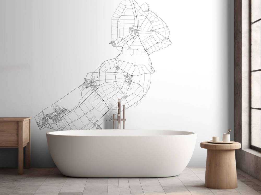 Carte du Flevoland, blanc