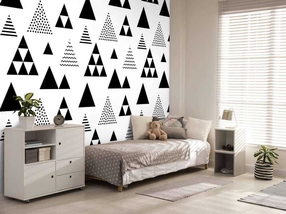 Triangles en noir et blanc