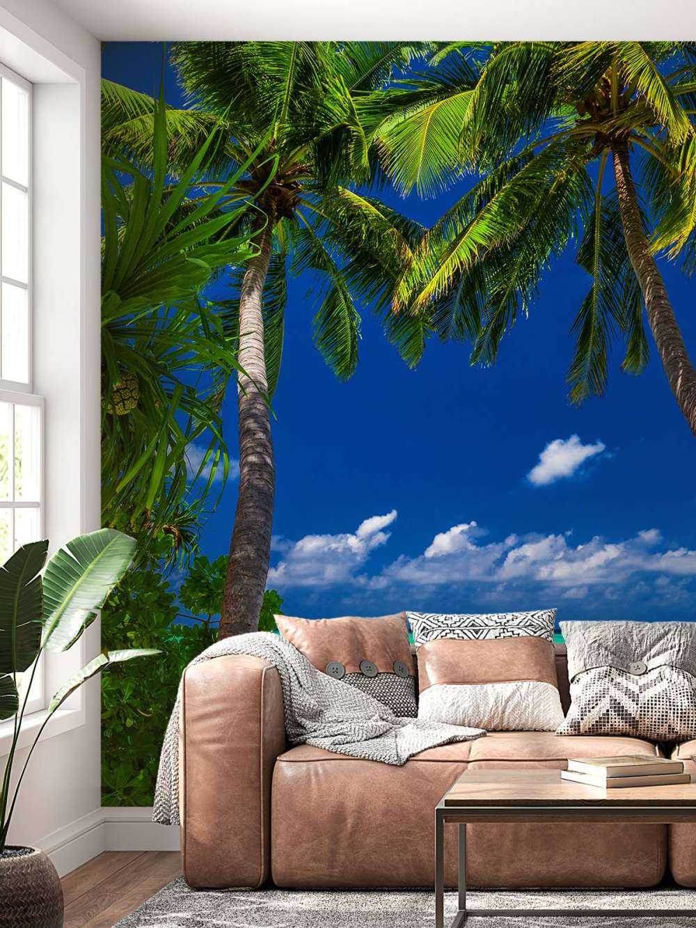 Palmiers sur une île