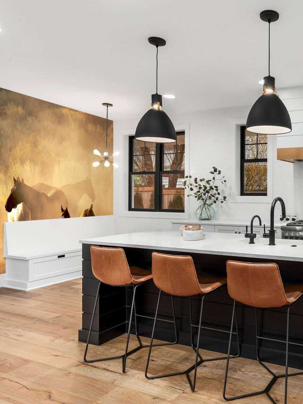 Chevaux au coucher du soleil