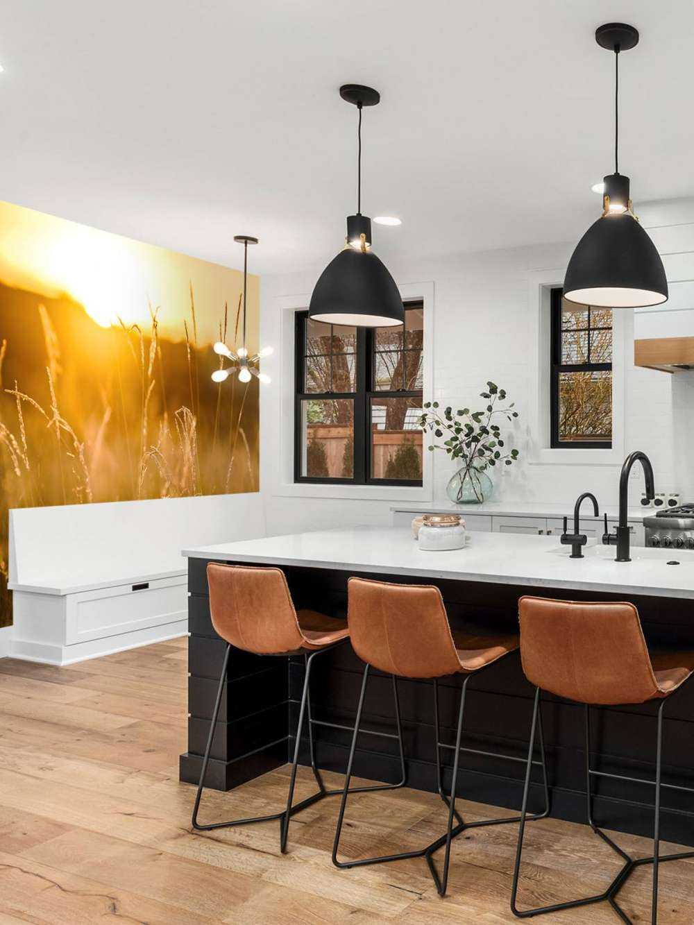 Coucher de soleil entre les grains