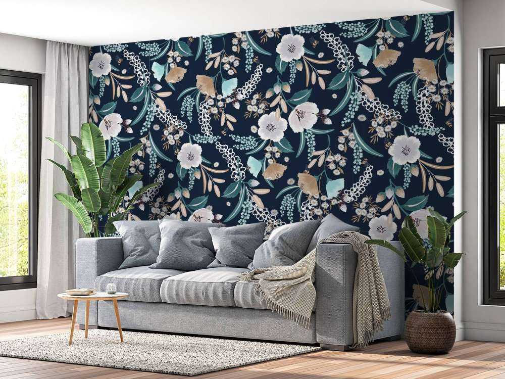 Jardin de Fleurs à Minuit