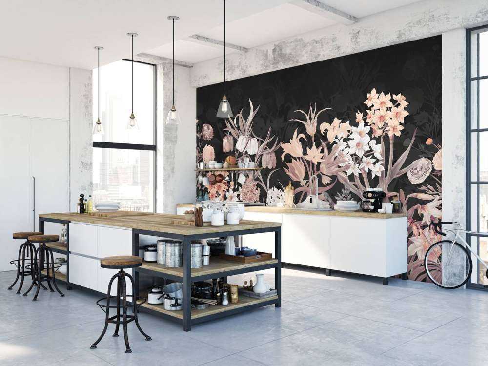 Fleurs de printemps - Sepia vintage