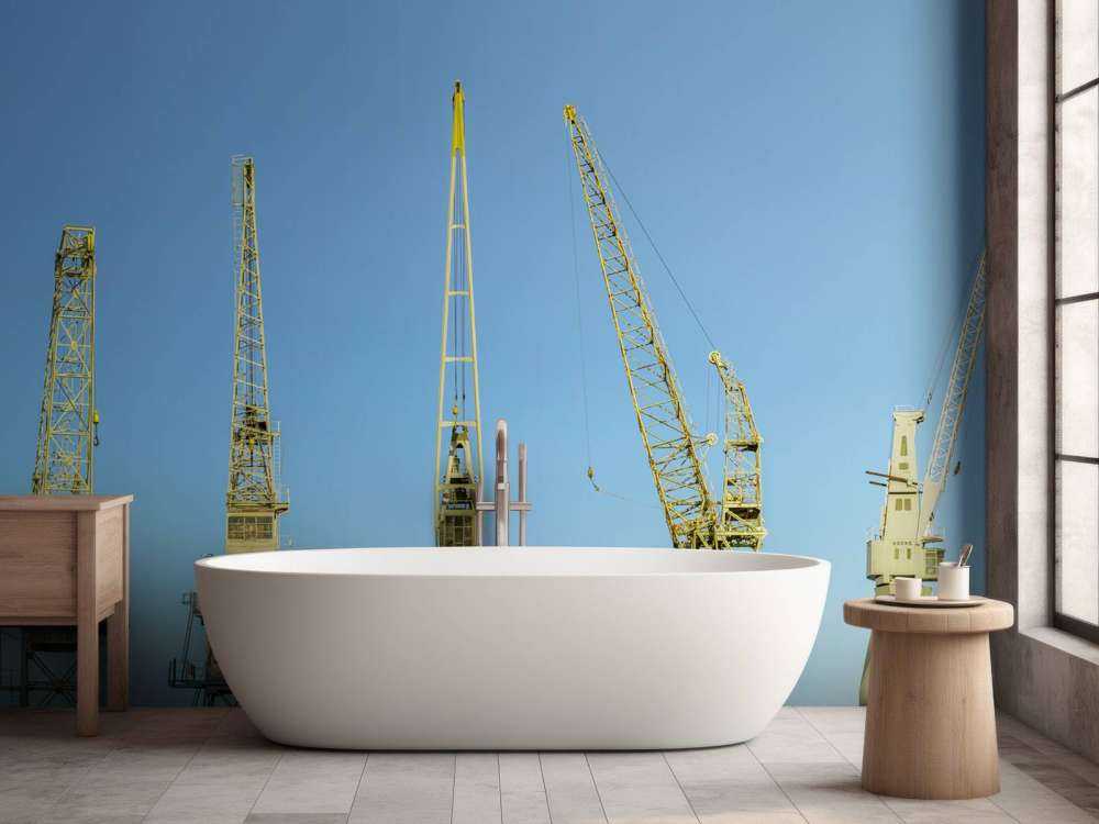 Grues dans le port d'Anvers