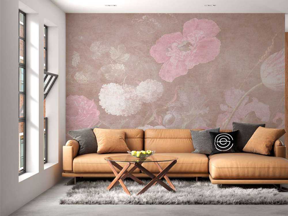 Nature morte aux fleurs baroques - pastel vintage