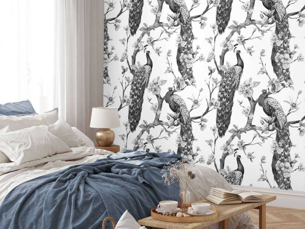 Splendeur Monochrome de Paon