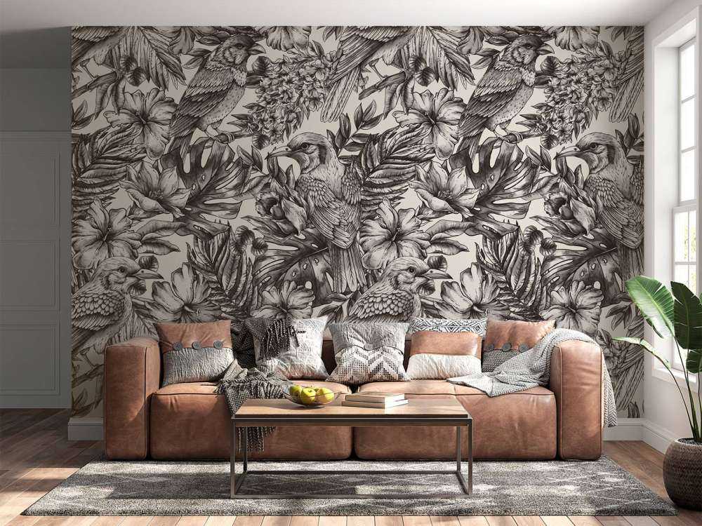 Symphonie d'oiseaux floraux