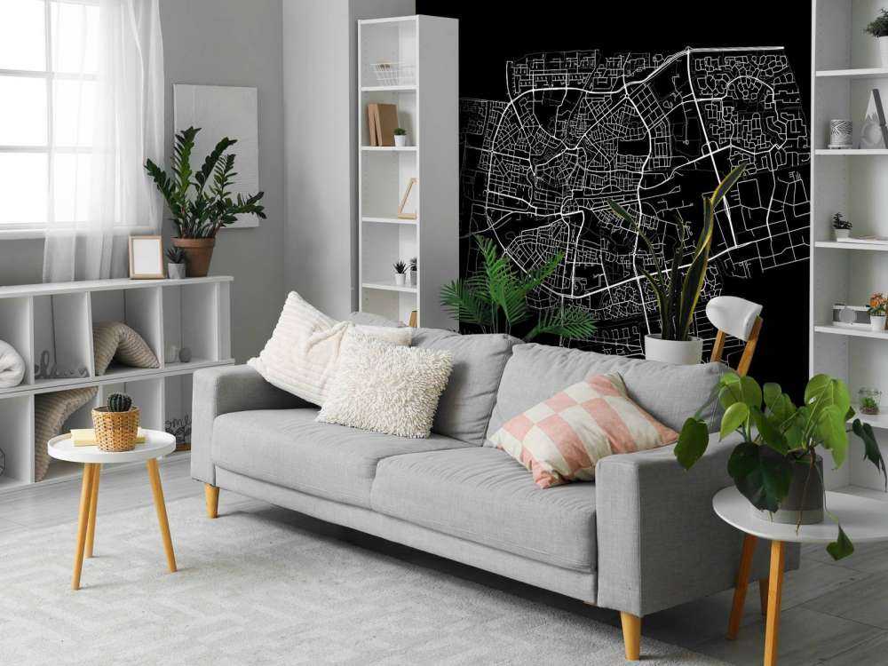 Carte de Leeuwarden, noir