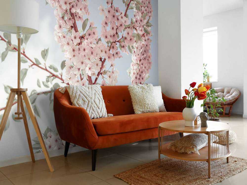 Fleurs épanouies vues d'en bas