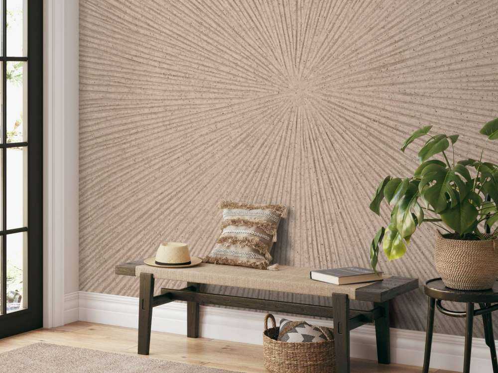 Lignes texturées en beige